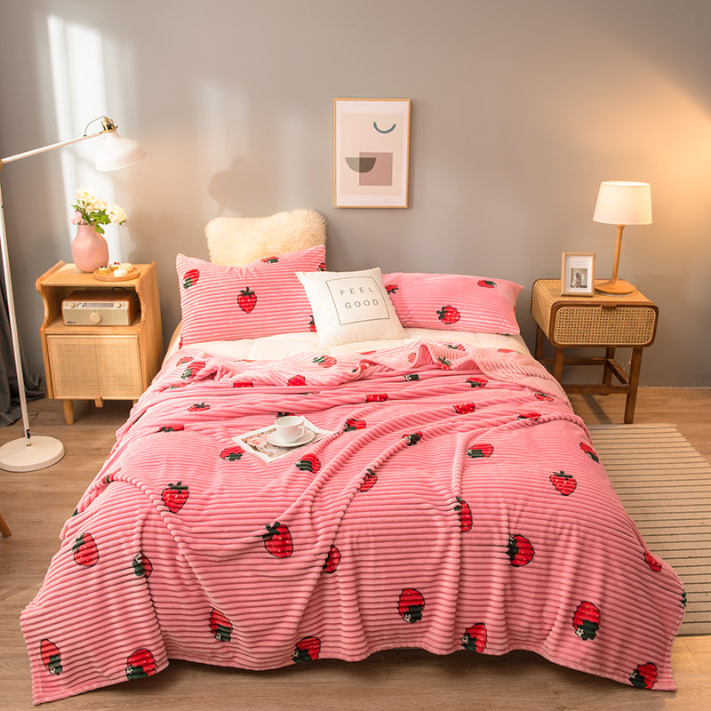 Summer Coral Fleece Blanket Thin Spring And Autumn Flannel Blanket