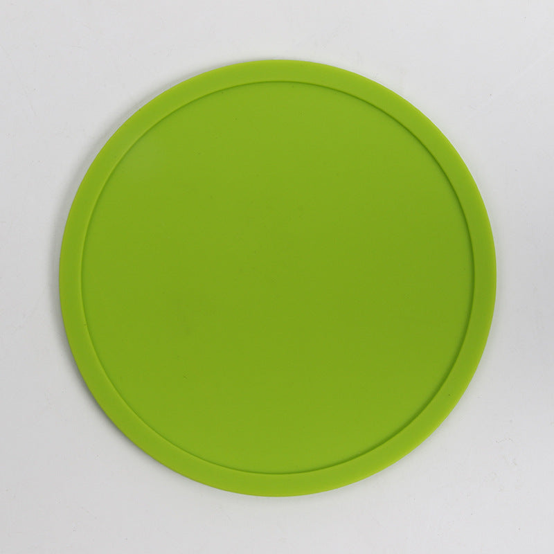 Simple Style Candy Color Silicone 10CM Round Coaster