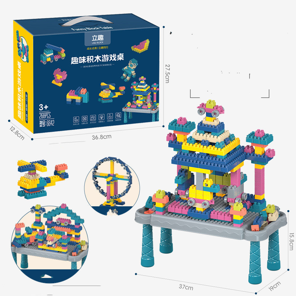 Children's Building Blocks Plastic Assembled Educational Toys Portable Gift Box Set