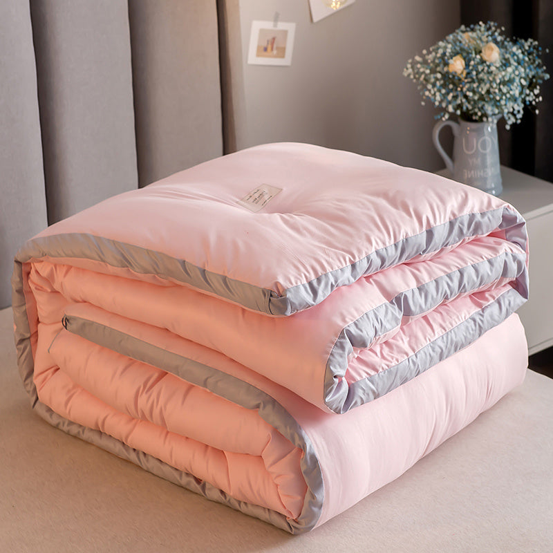 Simple Style Embroidered Skin-friendly Down Velvet Duvet