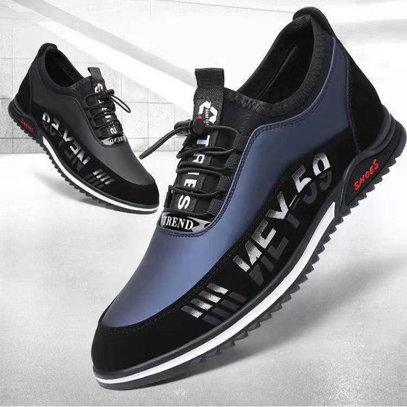 Letter Print Sneakers Men No Tie Outdoor Running Sports Shoes