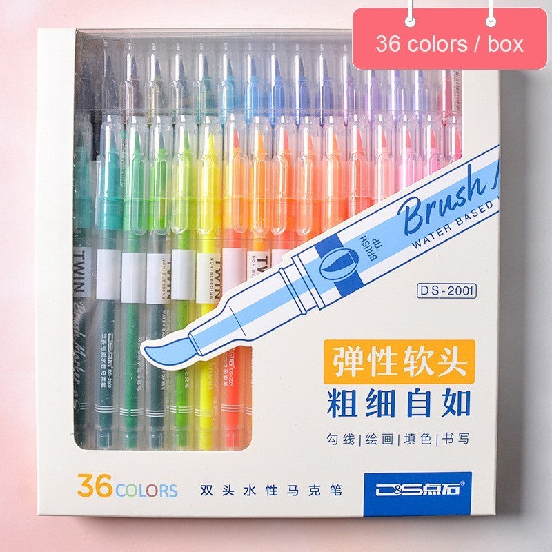 Color Calligraphy Art Hair Note Pen