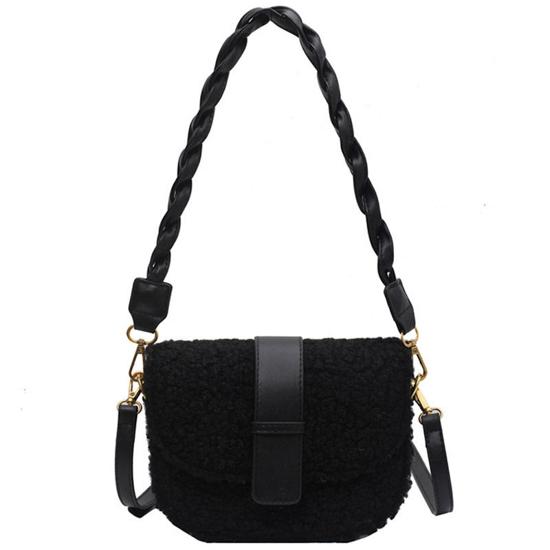 Fashion Plush Autumn And Winter Simple One-shoulder Messenger Bag