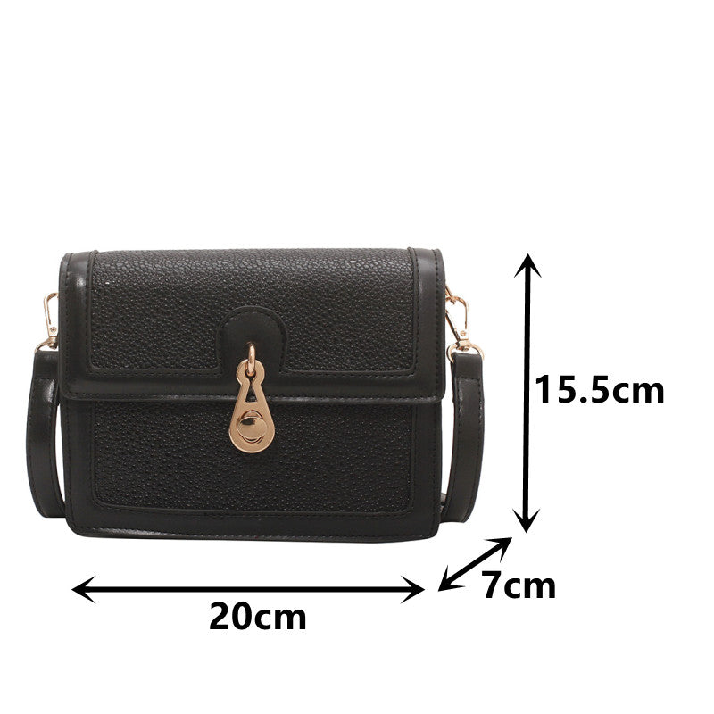 Metal Lock Shoulder Bags For Women Luxury Pu Leather Crossbody Bag Small Flap Messenger Bag Ladys Casual Brand Designer Handbags