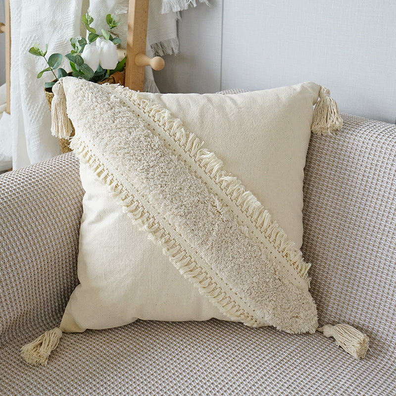 Home Fashion Boho Ethnic Tufted Pillowcase