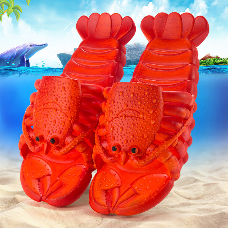 Cute Lobster Slippers For Kids Women Men Summer Beach Shoes