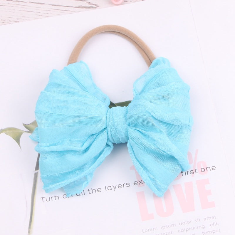 Lace Bowknot Children's Headband Baby Soft And Light Nylon