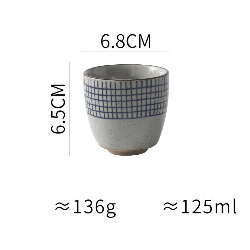 Japanese-style Ceramic Hand-colored Striped Water Cup