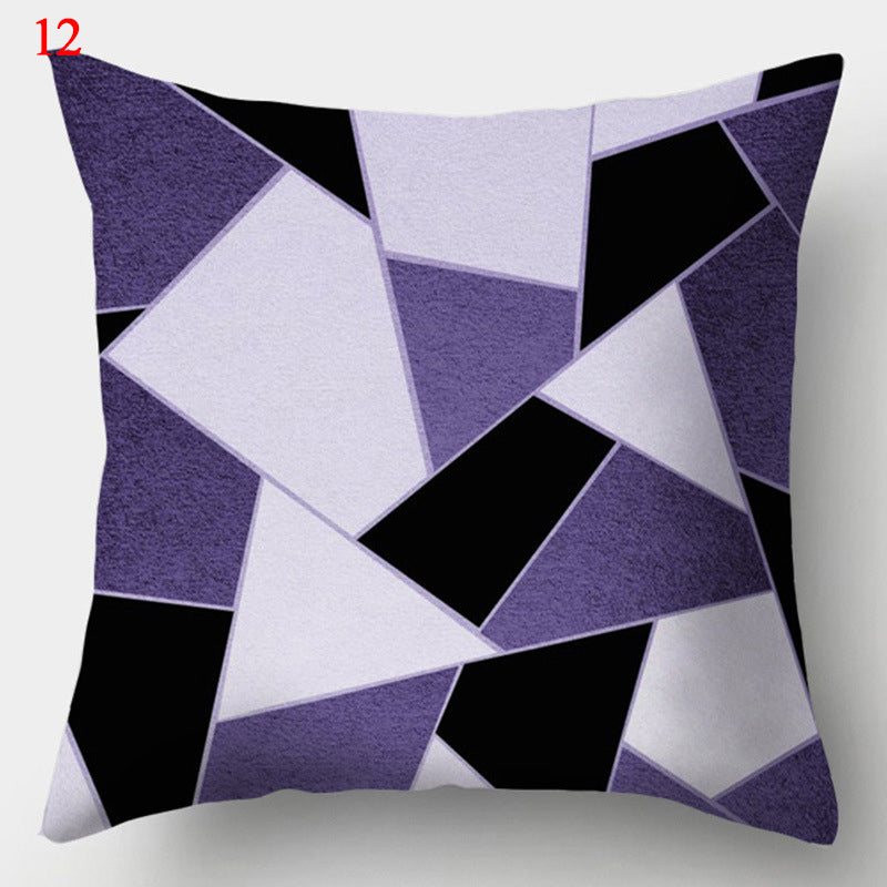 Modern Minimalist Creative Fabric Colorful Geometric Pillowcase