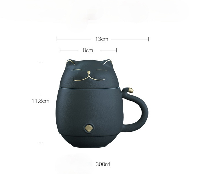 Lucky Cat Portable Tea Set For Business Trip Single Travel Mug