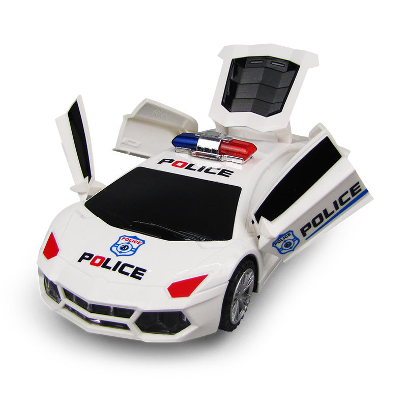 Rotary Deformation Police Car Simulation Model Wholesale Toys