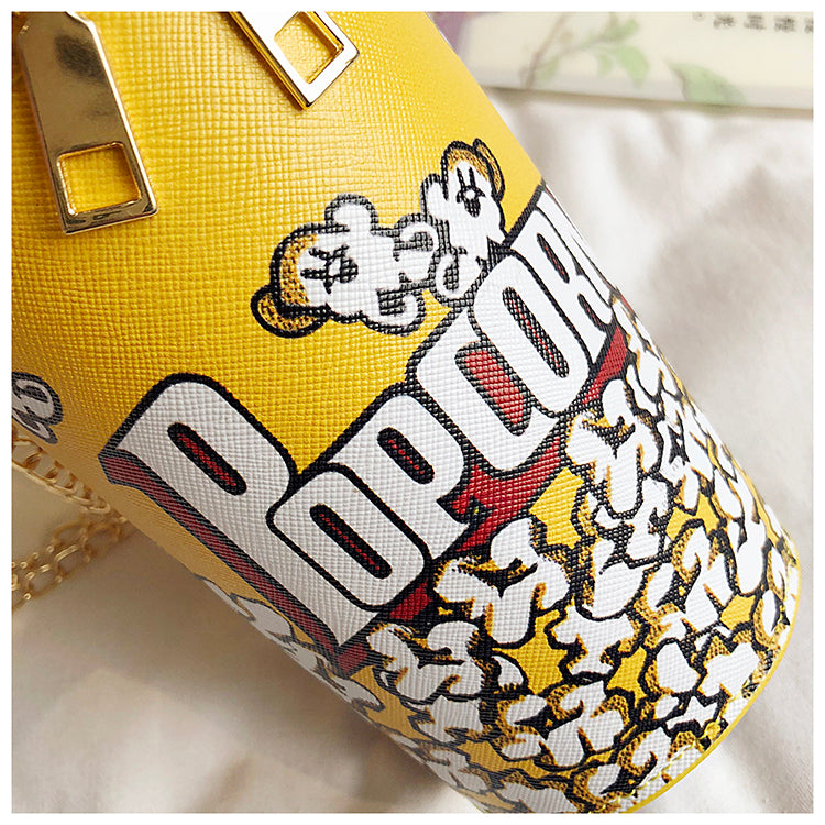 Women's New Creative Popcorn Chain Crossbody Cylindrical Bag