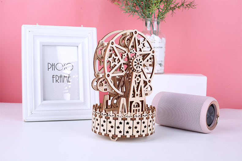 Wooden Ferris Wheel Rotating Music Box