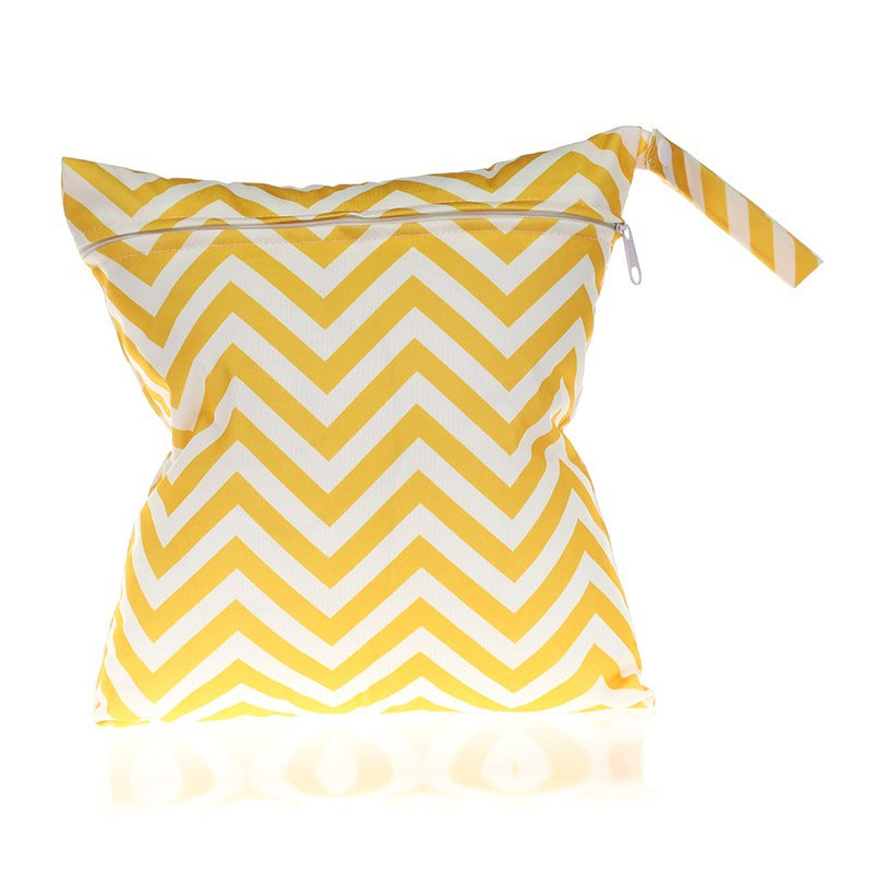 Single zip diaper storage bag