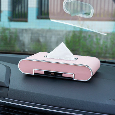 Mobile Phone Holder Tissue Box Car With High-end Pumping Paper Box