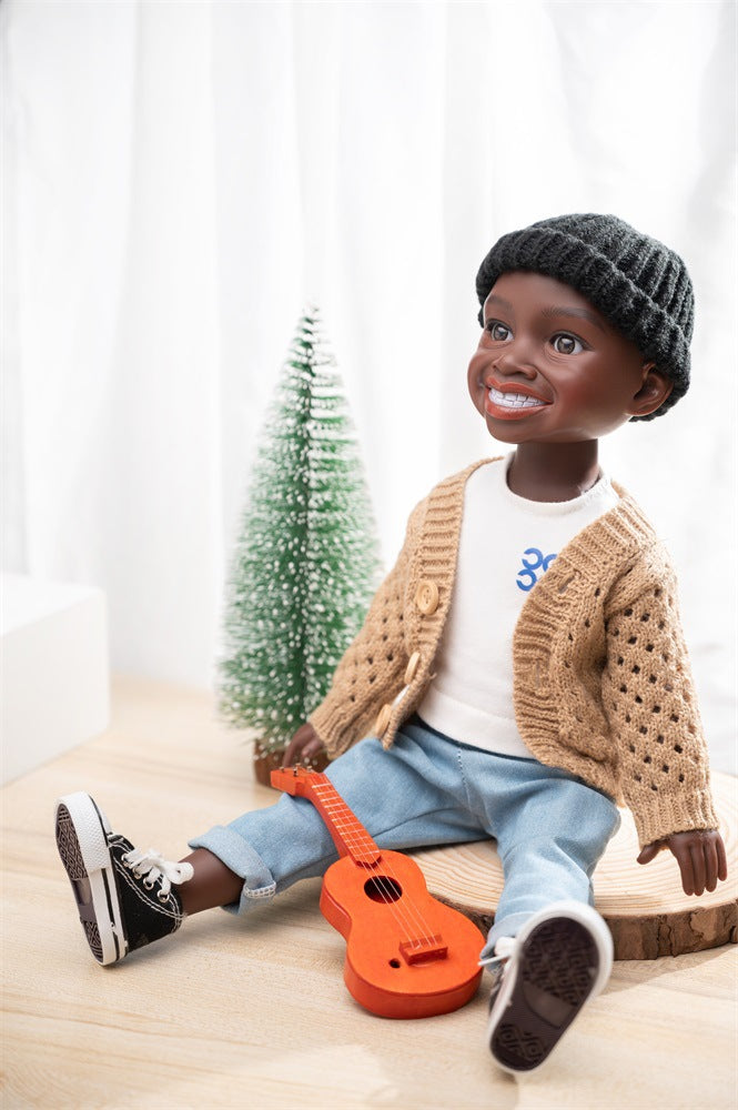 18 Inch African Simulation Doll Children's Toy Joint Vinyl