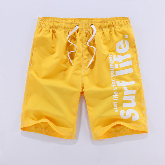 Men's quick-drying beach pants sports printing casual shorts big pants, men's beach pants shorts male