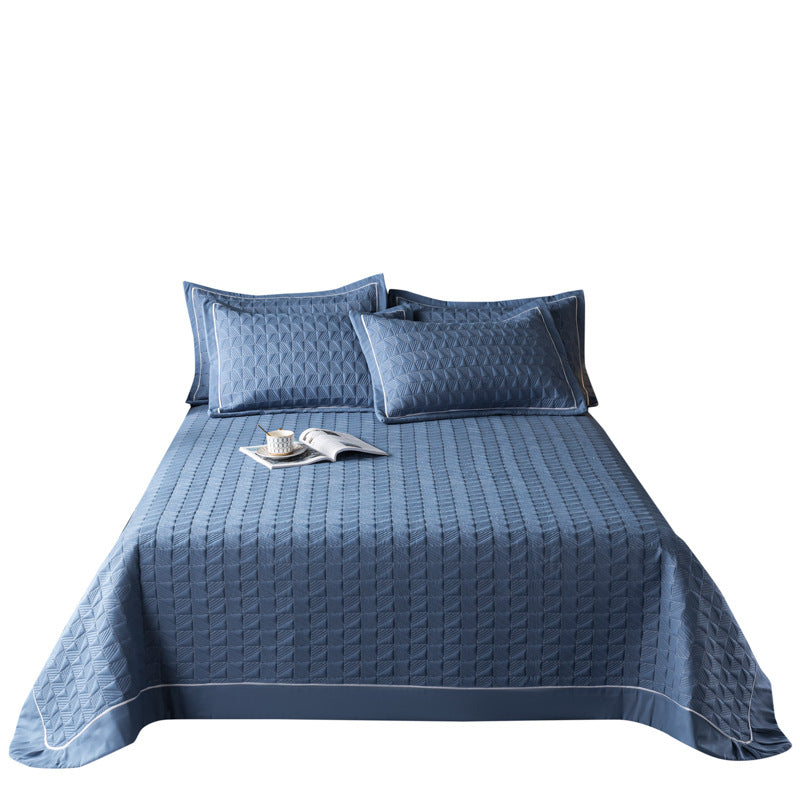 Quilted Padded Continental Bed Cover Three Piece Set