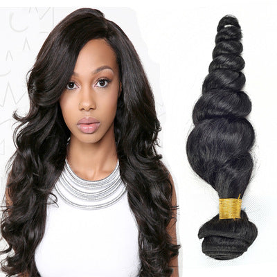 Loose wave real hair wig hair curtain vrigin hair factory direc