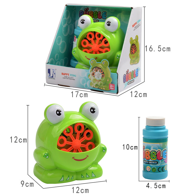 New Cute Cartoon Animals Shape Creative Frog Automatic Bubble Machine Gun