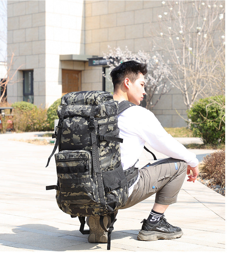 Men's Large Capacity 70L Oxford Cloth Luggage Shiralee Outdoor Travel Backpack