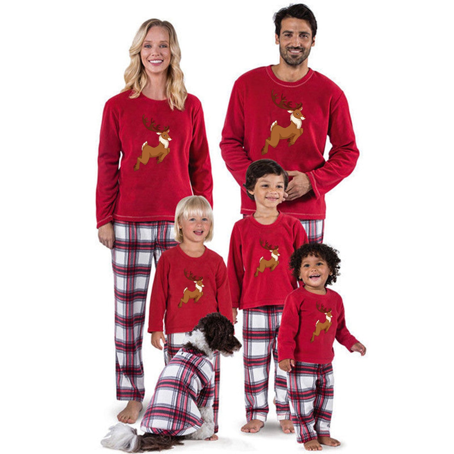 Christmas Reindeer Parent-child Matching Pajamas Set