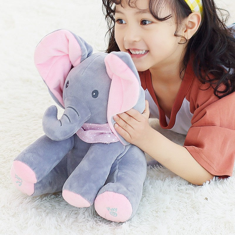 Peekaboo Elephant Plush Toy Children's Educational Electric