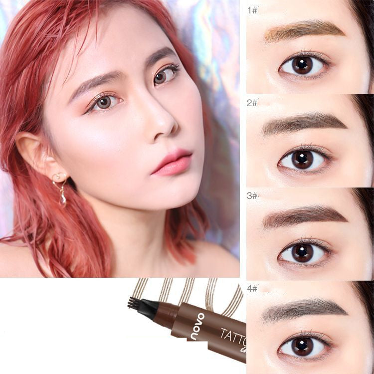 Four-forked Liquid Eyebrow Pencil Three-dimensional Long-lasting