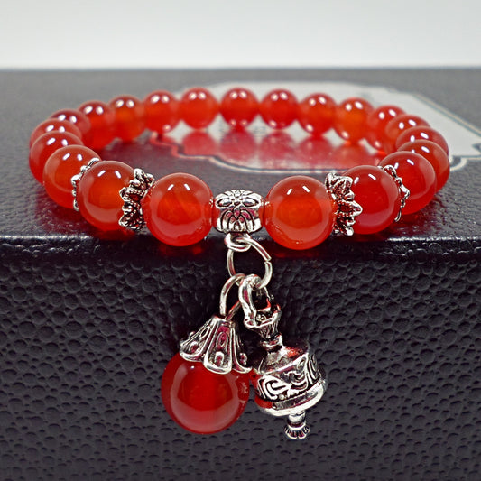 Red Agate Crystal Bracelet Women's Jewelry