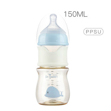 Wide caliber fast flushing bottle