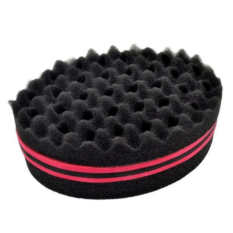 Wave-shaped Sponge Hair Twist Brush Double Sided Multi-holes Side