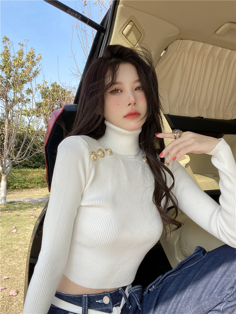 Thickened Turtleneck Knitted Bottoming Shirt Inner Lap