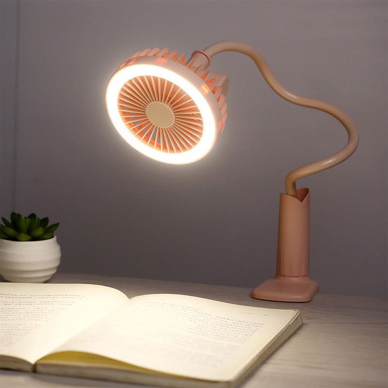 Eye protection lamp clip fan