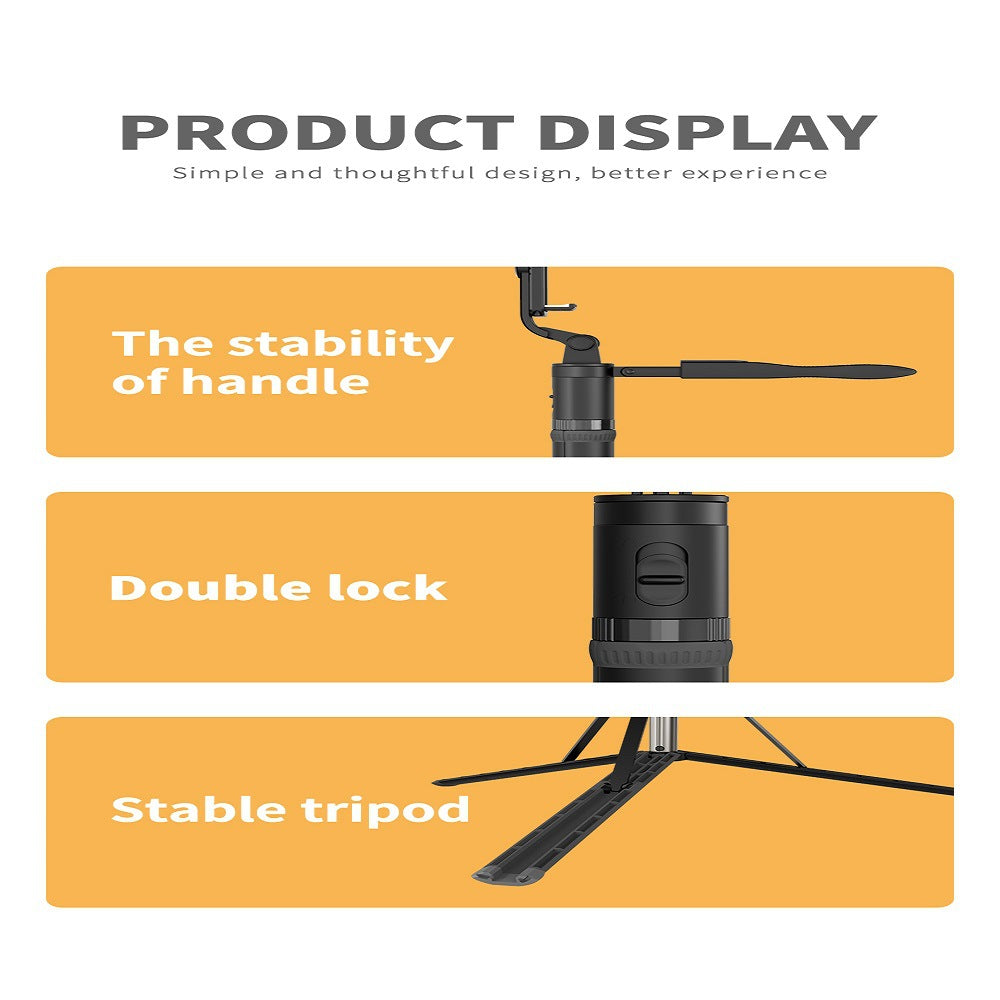 Compatible with Apple, Bluetooth Wireless Selfie Stick Tripod Foldable Monopod