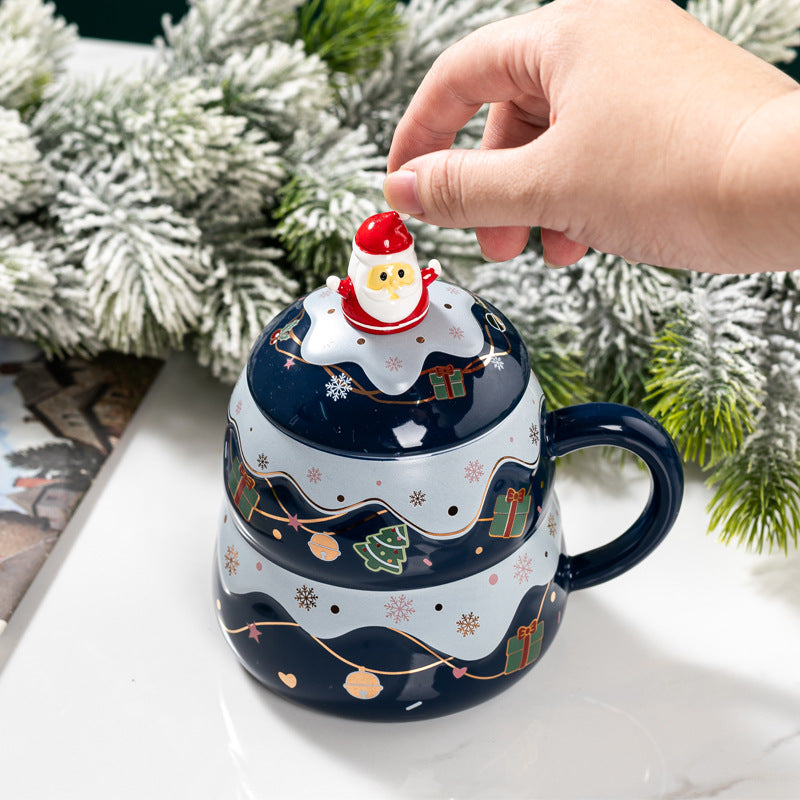 Christmas Mug Ceramic Ideas Gift With Lid