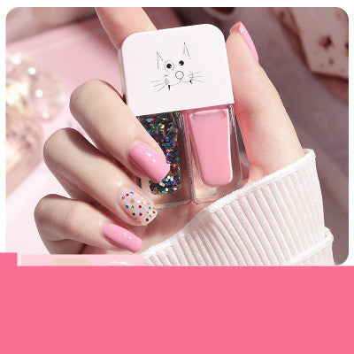 Two In One Nail Polish Set Creative Baking Free Quick Drying Long Lasting No Fade Frosted Double Colored Nail Manicure Oil