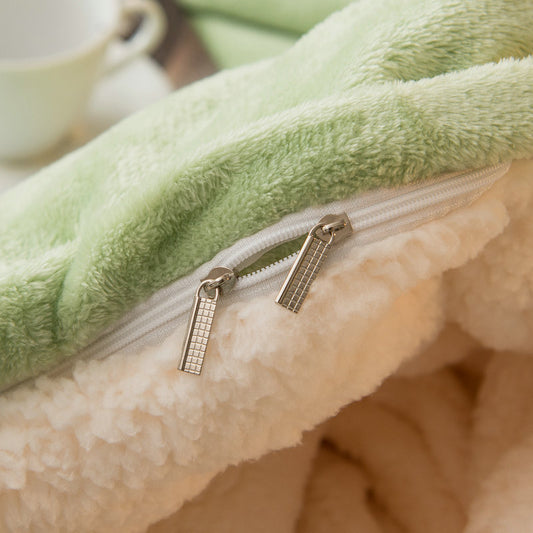 Winter Double Thick Lamb Wool Coral Fleece Blanket