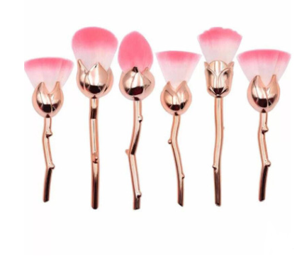 New 6 Roses Color Handle Makeup Brush Makeup Brush Beauty Makeup