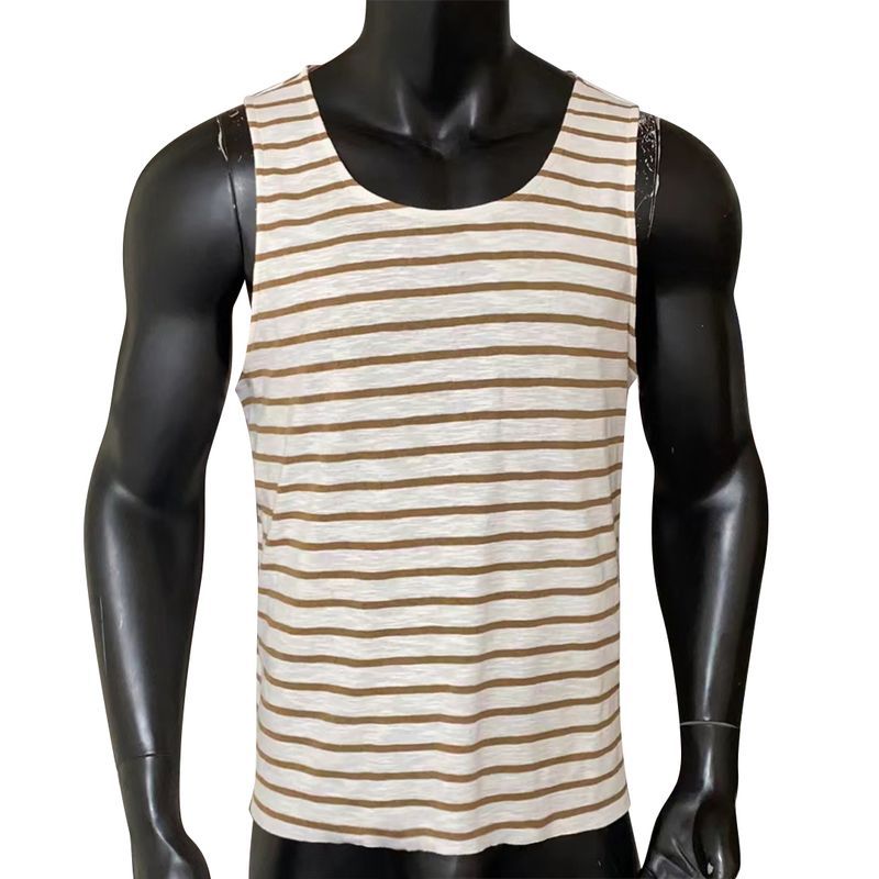 Summer New Striped Vest Men's T-shirt Casual