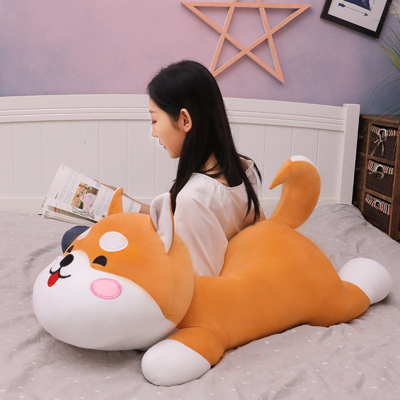 Shiba Inu Soft Doll Lying Down Dog Plush Toy