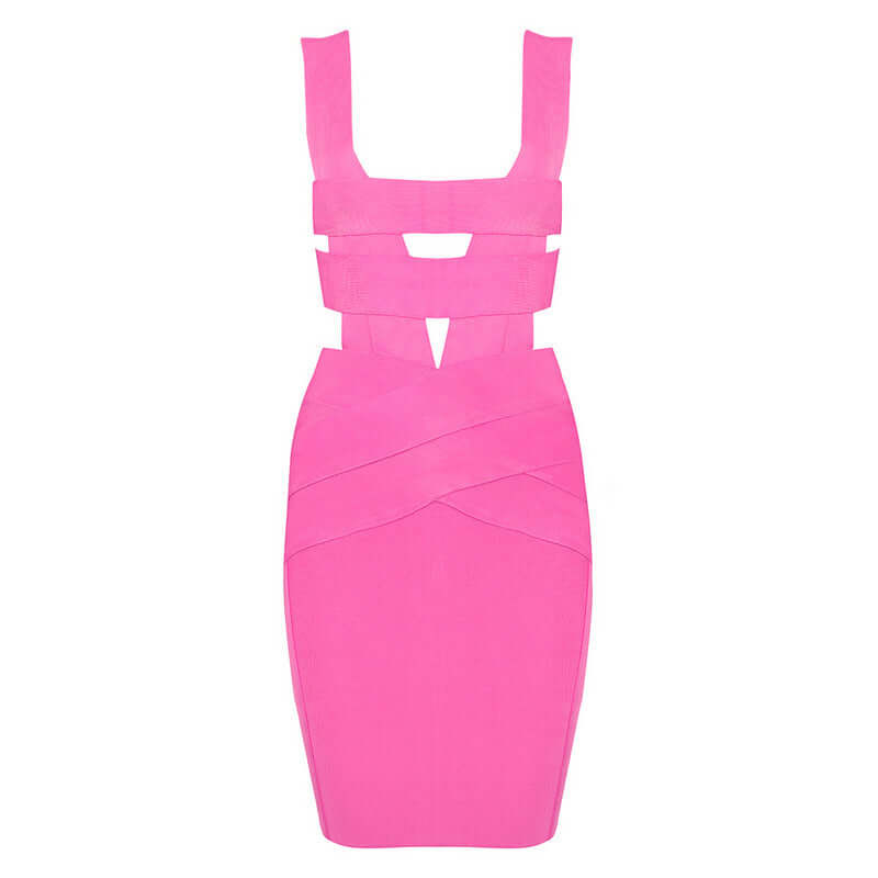 Bandaged perspective dress slim sexy bag hip dress