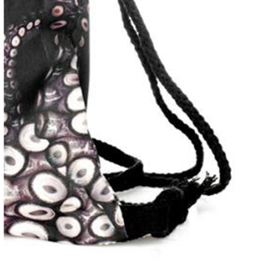 Polyester Drawstring Pocket 3D Digital Printing Squid Squid Backpack For Women