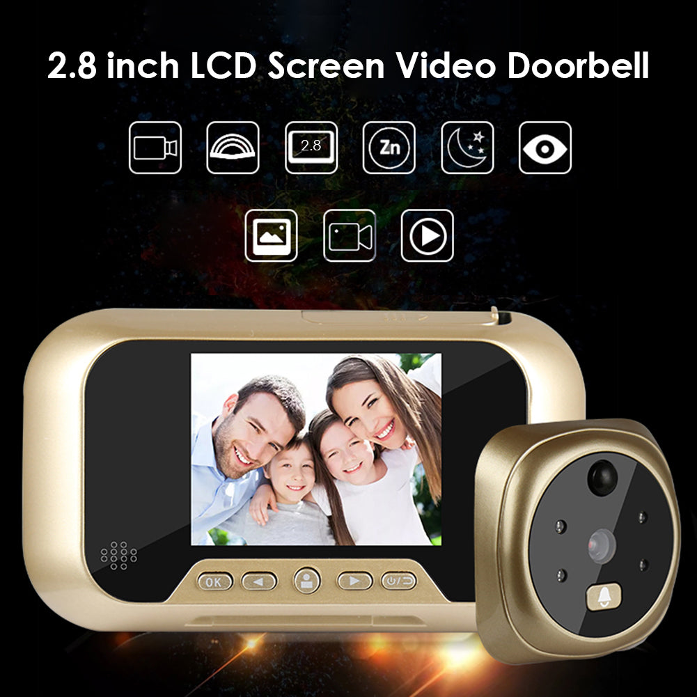 2.8 Inch Infrared Night Vision Camera Video Intelligent Electronic Peephole Visual Peephole Doorbell