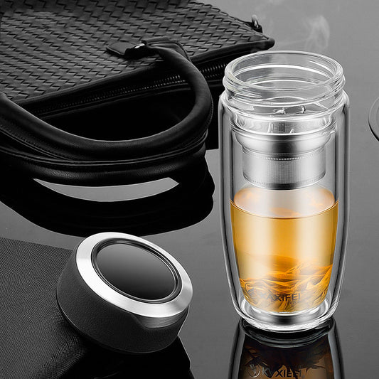 Chinese Double Glass Car Portable Cup