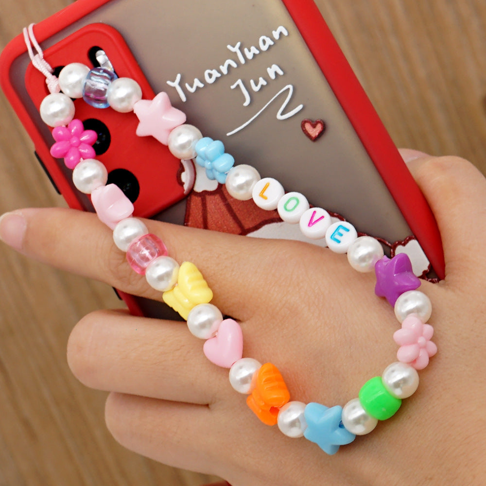 Tao Imitation Pearl Personalized Mobile Phone Chain Pendant Rope Girl