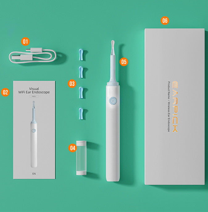 High-definition Endoscope Visible Ear-picking Spoon Light-emitting