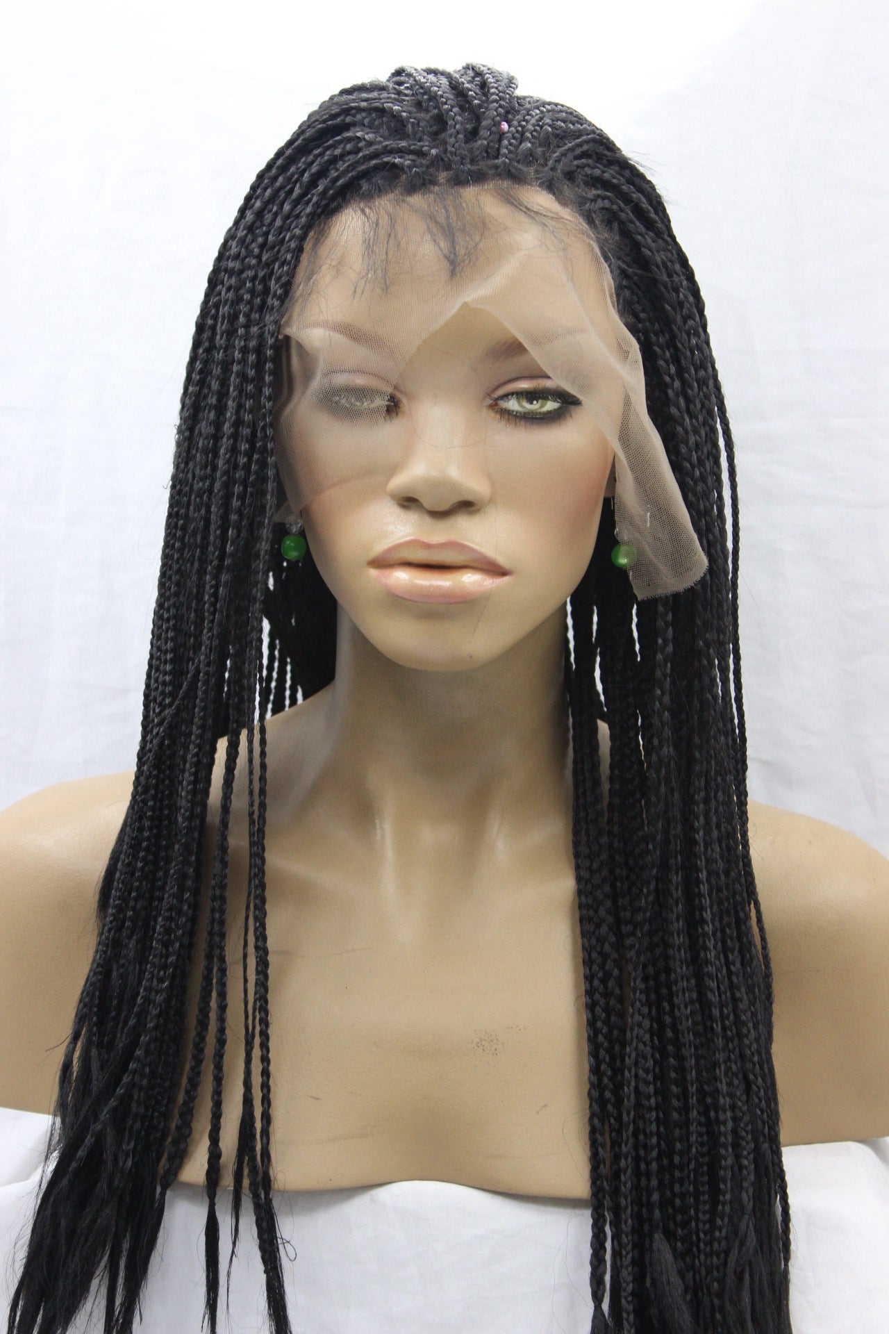 European and American black scorpion hair, front lace chemical