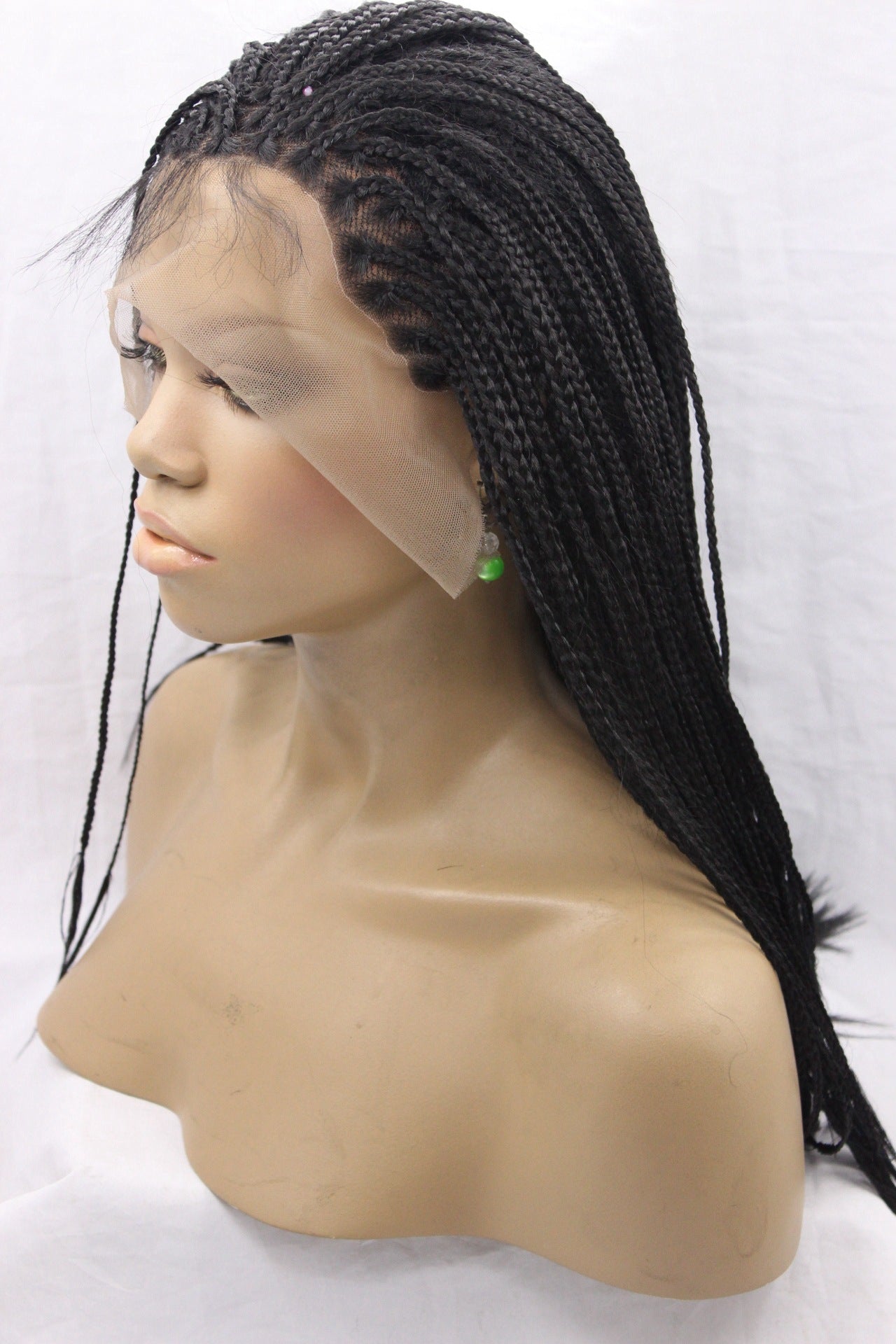 European and American black scorpion hair, front lace chemical