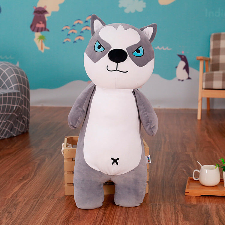 The New Cotton Dog Doll Feather Pillow Quality Goods Husky Soft Plush Toys To Send His Girlfriend