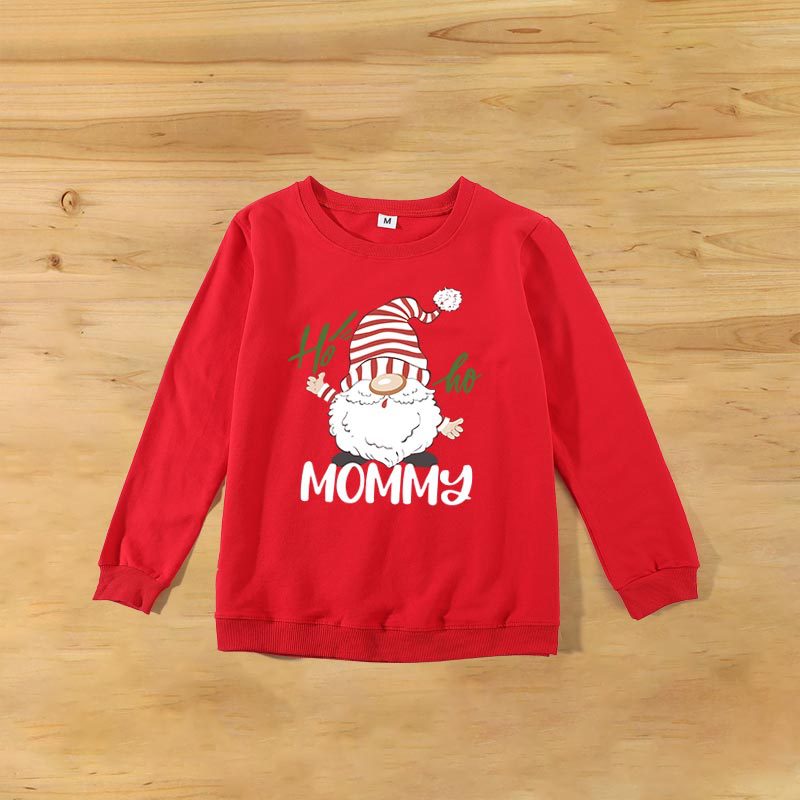 Christmas Dwarf Creative Funny Print Crew Neck Top